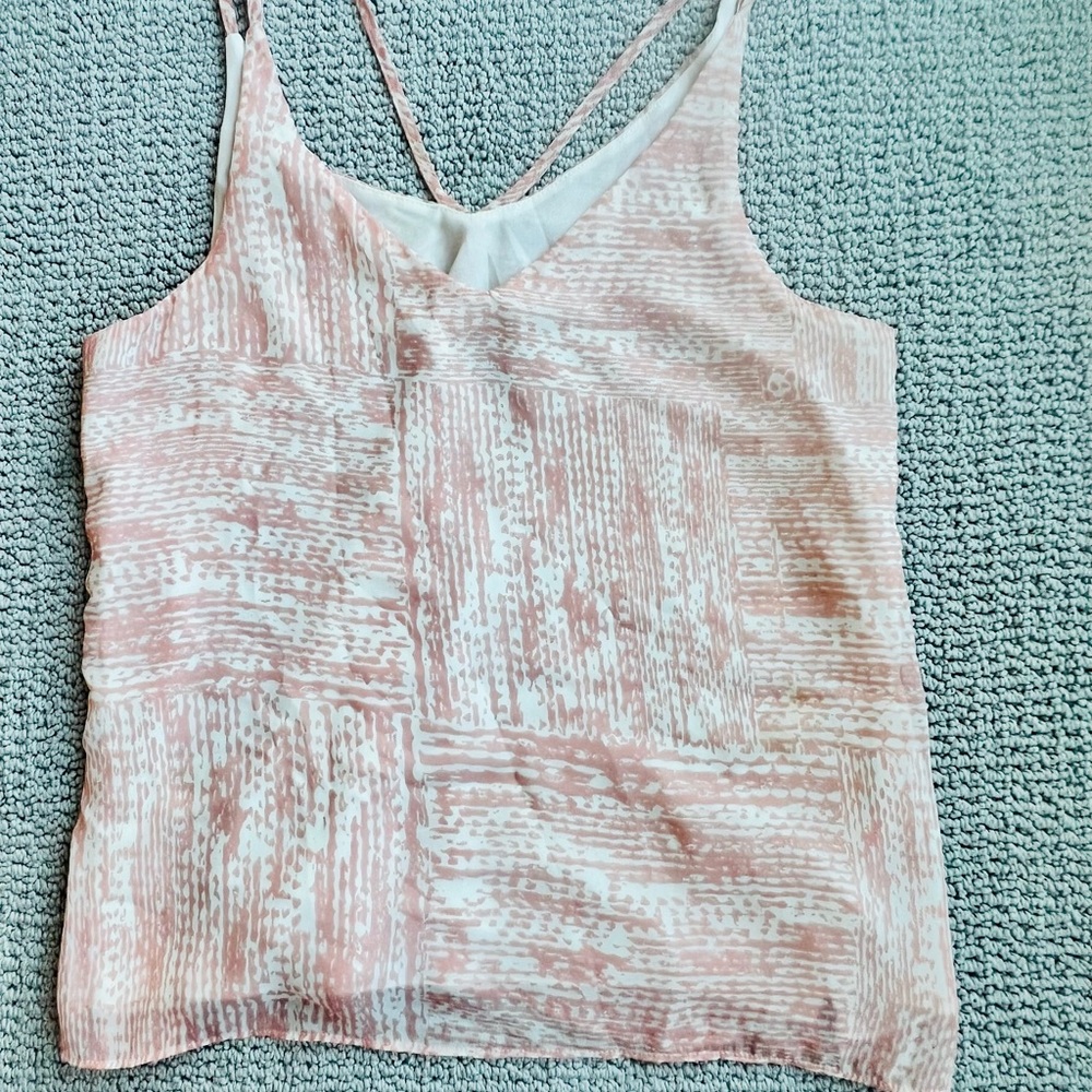 Women's Pink Patterned dressy Tank Top